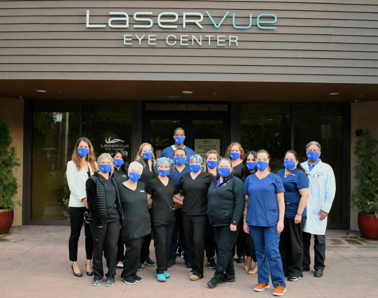 Group photo of staff at LaserVue Eye Center