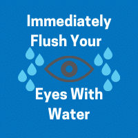 flush eyes of chemical irritants