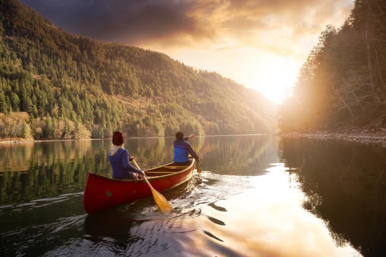 Canoe On River