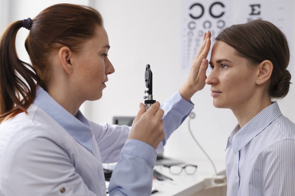 doctor testing patient eyesight (1)