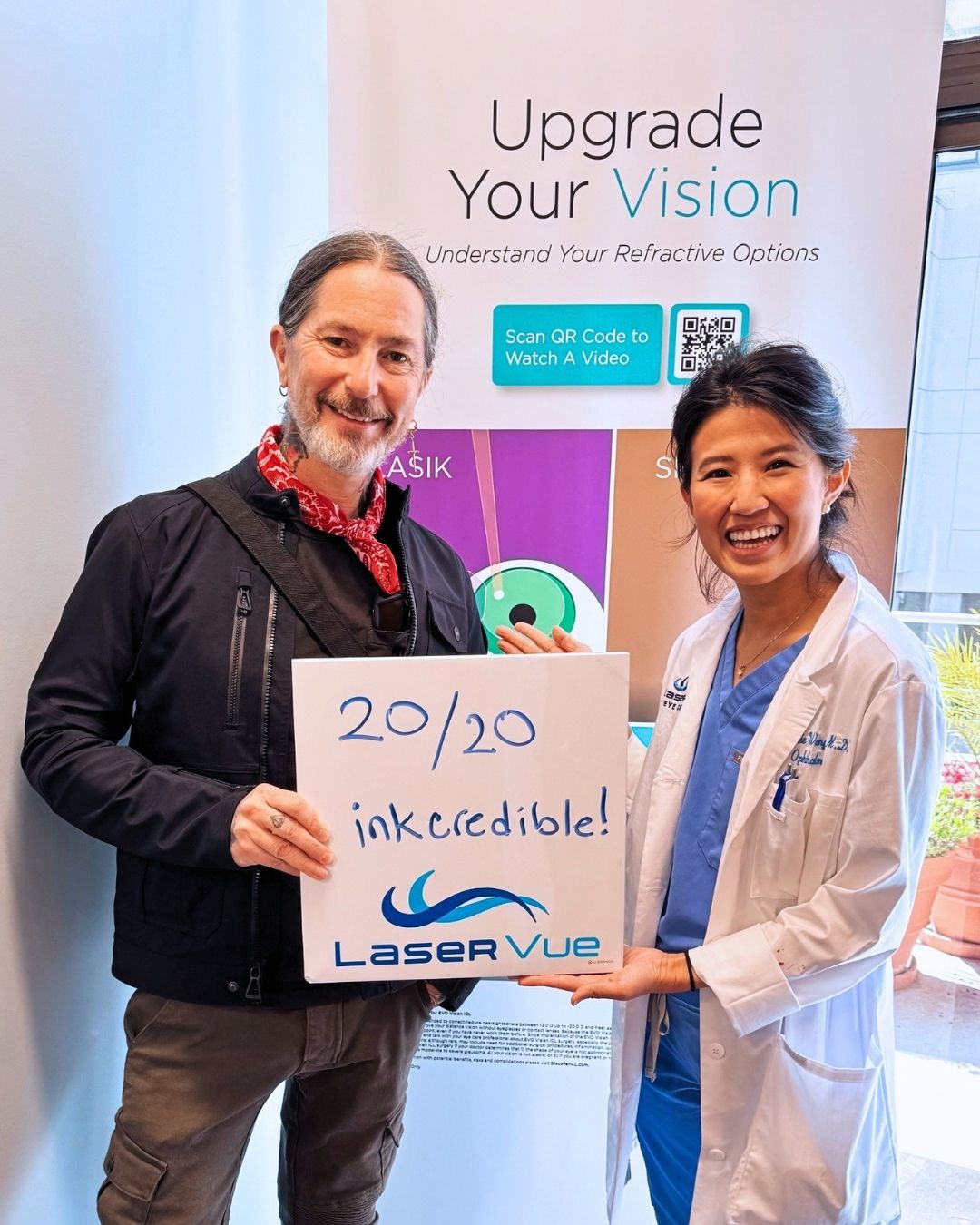 Adam, tattoo artist in San Francisco Bay Area, had all-laser LASIK vision correction at LaserVue Eye Center with Stephanie Wangyu MD. @adamskytattoos